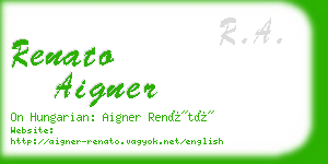 renato aigner business card